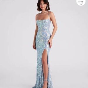 Light blue prom dress